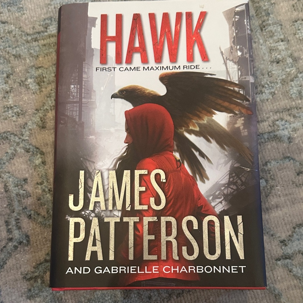 James Patterson 'Hawk' Hardcover Book - Red Cover